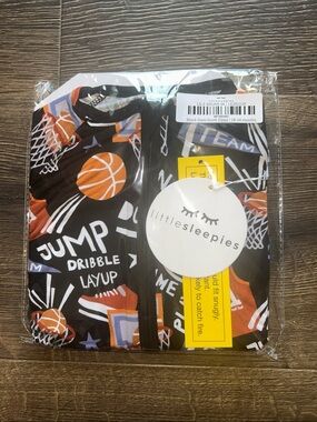 Black Slam Dunk Zippy | Little Sleepies | 18-24 Months